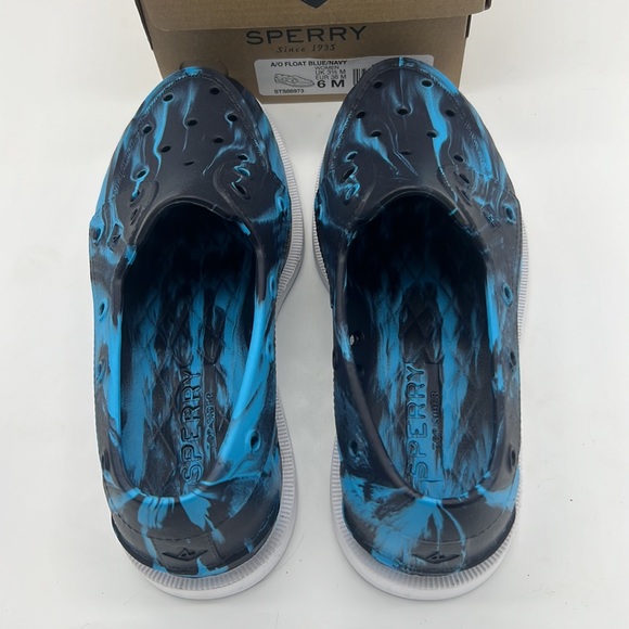 Summer Sperry A/O Float Boat Blue Navy Wave Pattern Womens Size 6 Medium NWT 🌊 - Picture 4 of 6